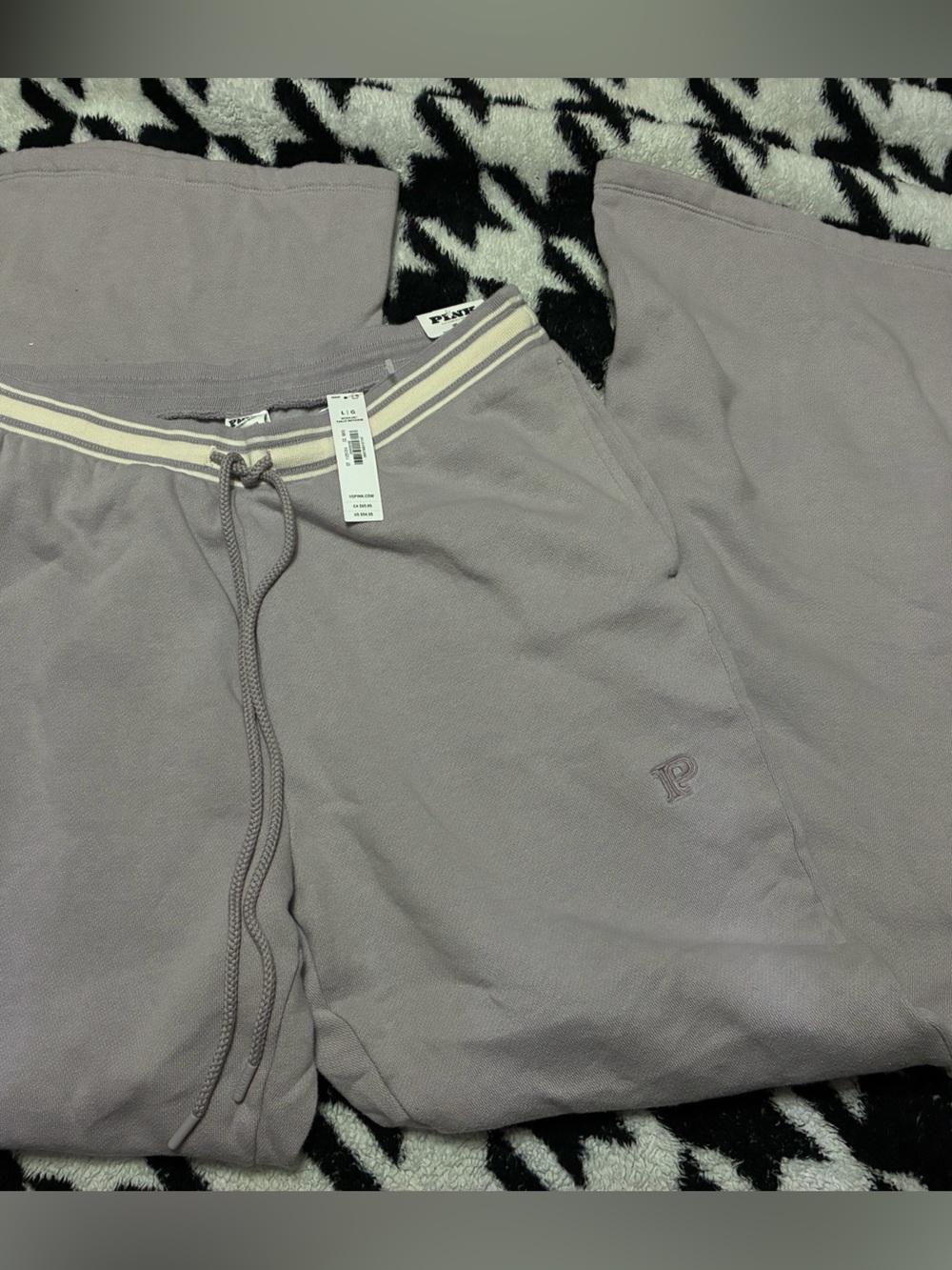 PINK Victoria’s Secret NWT Wide Leg Sweatpants Gray Size Large